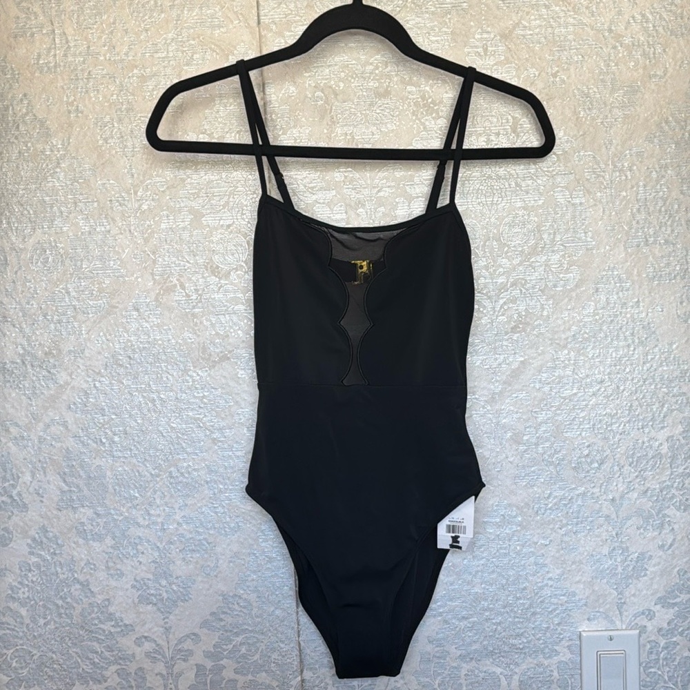 Topshop Black Sleek One Piece Swimsuit
